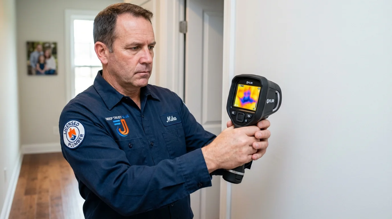 Thermal imaging leak detection by Johns Plumbing LLC in Benwood
